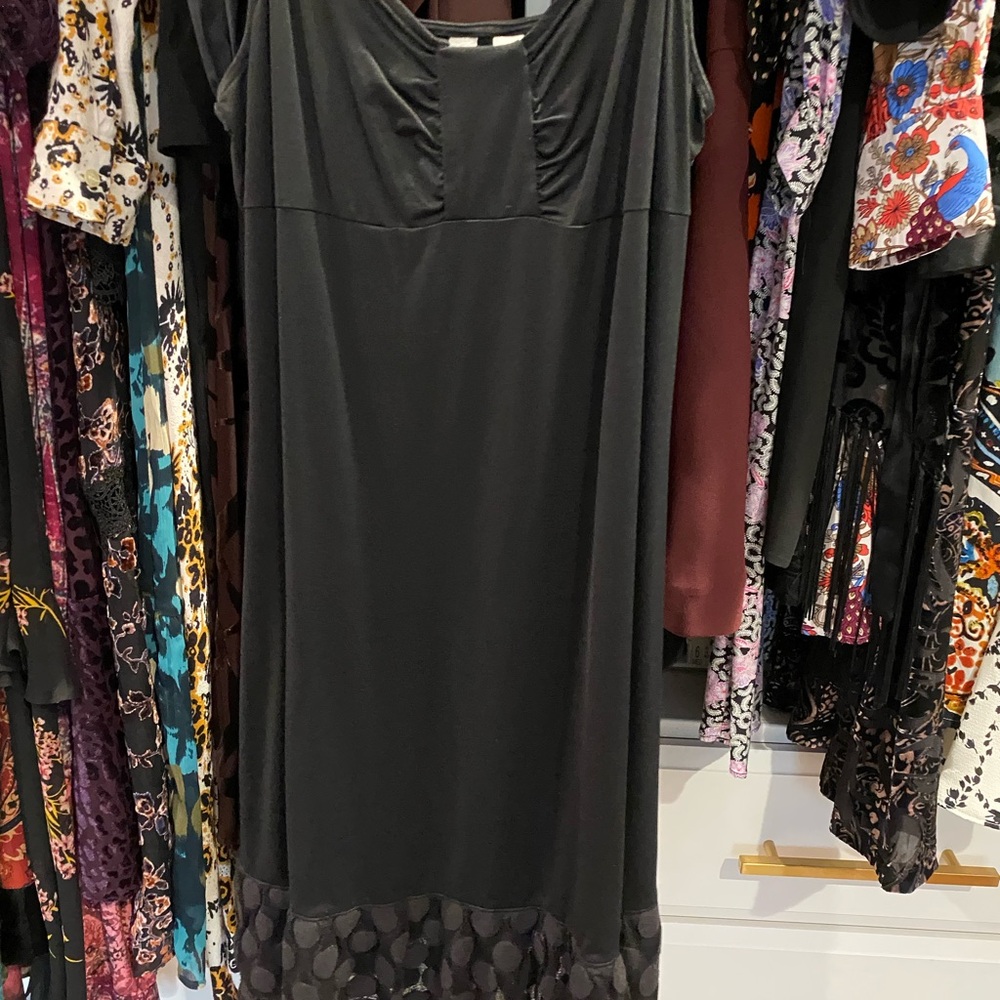 Anthropologie Black Chemise Slip